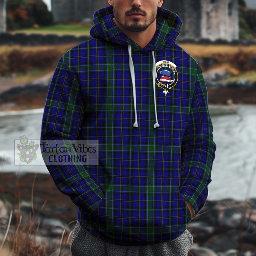 Tartan Vibes Clothing Weir Tartan Cotton Hoodie with Family Crest