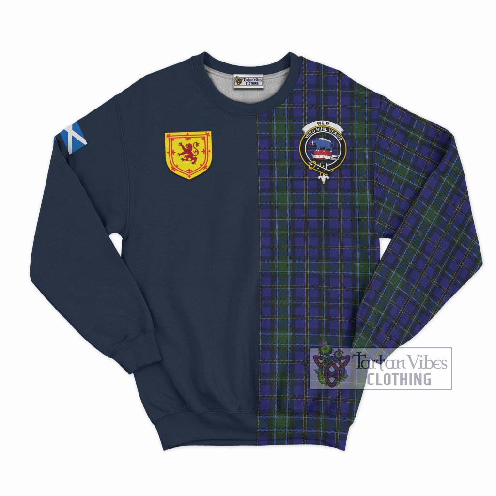 Tartan Vibes Clothing Weir Tartan Sweatshirt with Scottish Lion Royal Arm Half Style