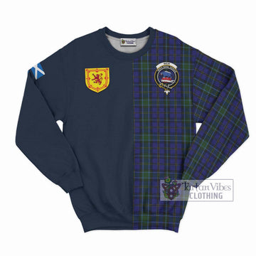 Weir Tartan Sweatshirt with Scottish Lion Royal Arm Half Style