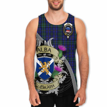 Weir Tartan Family Crest Men's Tank Top Lion Rampant Royal Thistle Shield Celtic Inspired