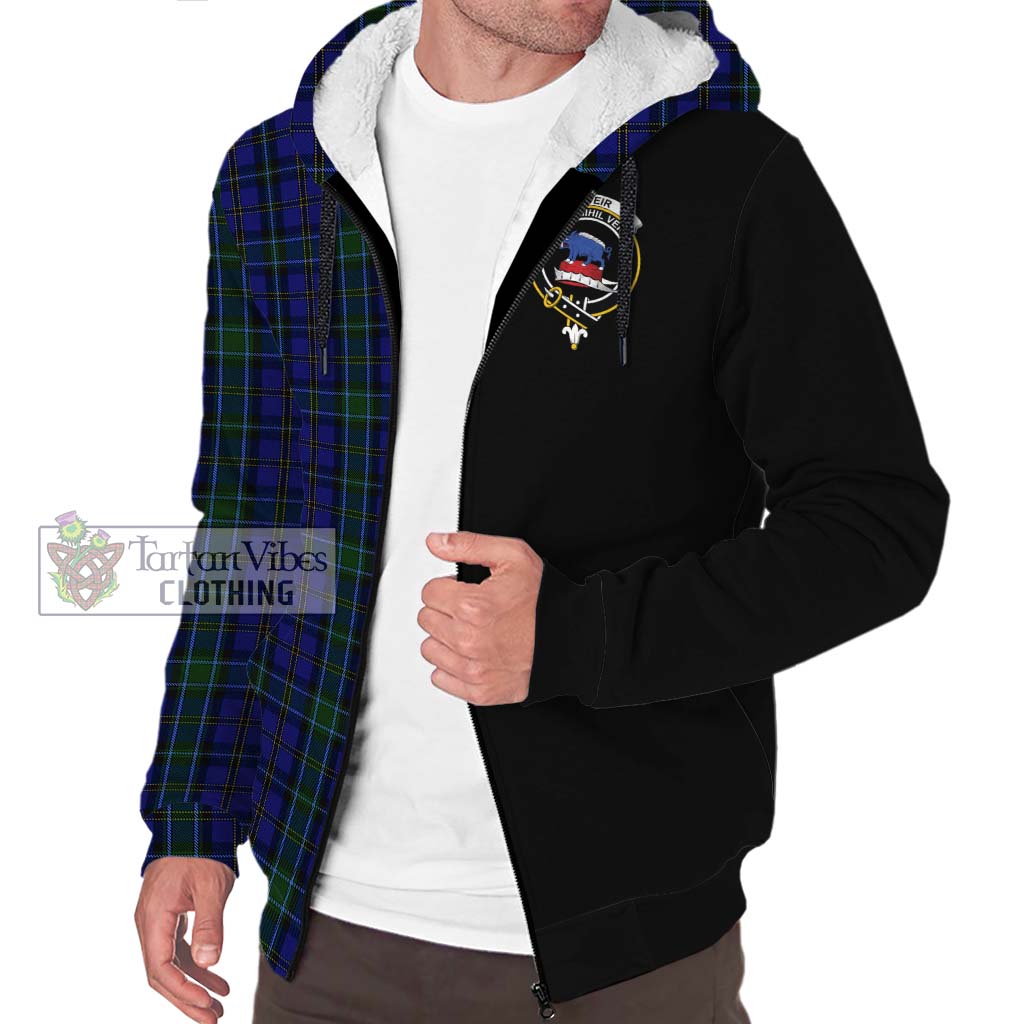 Tartan Vibes Clothing Weir Tartan Sherpa Hoodie with Family Crest and Half Of Me Style