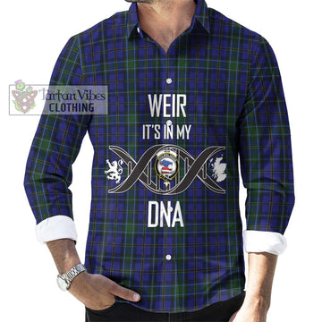 Weir Tartan Long Sleeve Button Shirt with Family Crest DNA In Me Style