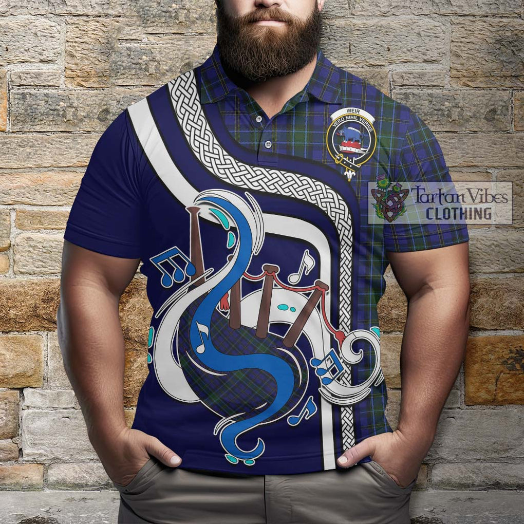 Tartan Vibes Clothing Weir Tartan Polo Shirt with Epic Bagpipe Style