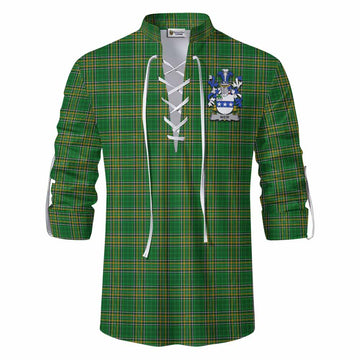 Weir Irish Clan Tartan Ghillie Kilt Shirt with Coat of Arms