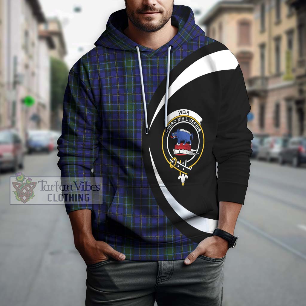 Tartan Vibes Clothing Weir Tartan Hoodie with Family Crest Circle Style