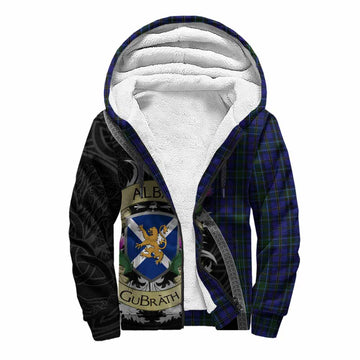 Weir Tartan Family Crest Sherpa Hoodie Lion Rampant Royal Thistle Shield Celtic Inspired