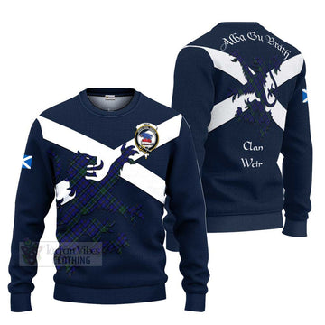 Weir Tartan Lion Rampant Ugly Sweater Proudly Display Your Heritage with Alba Gu Brath and Clan Name