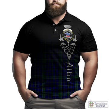 Weir Tartan Polo Shirt Featuring Alba Gu Brath Family Crest Celtic Inspired