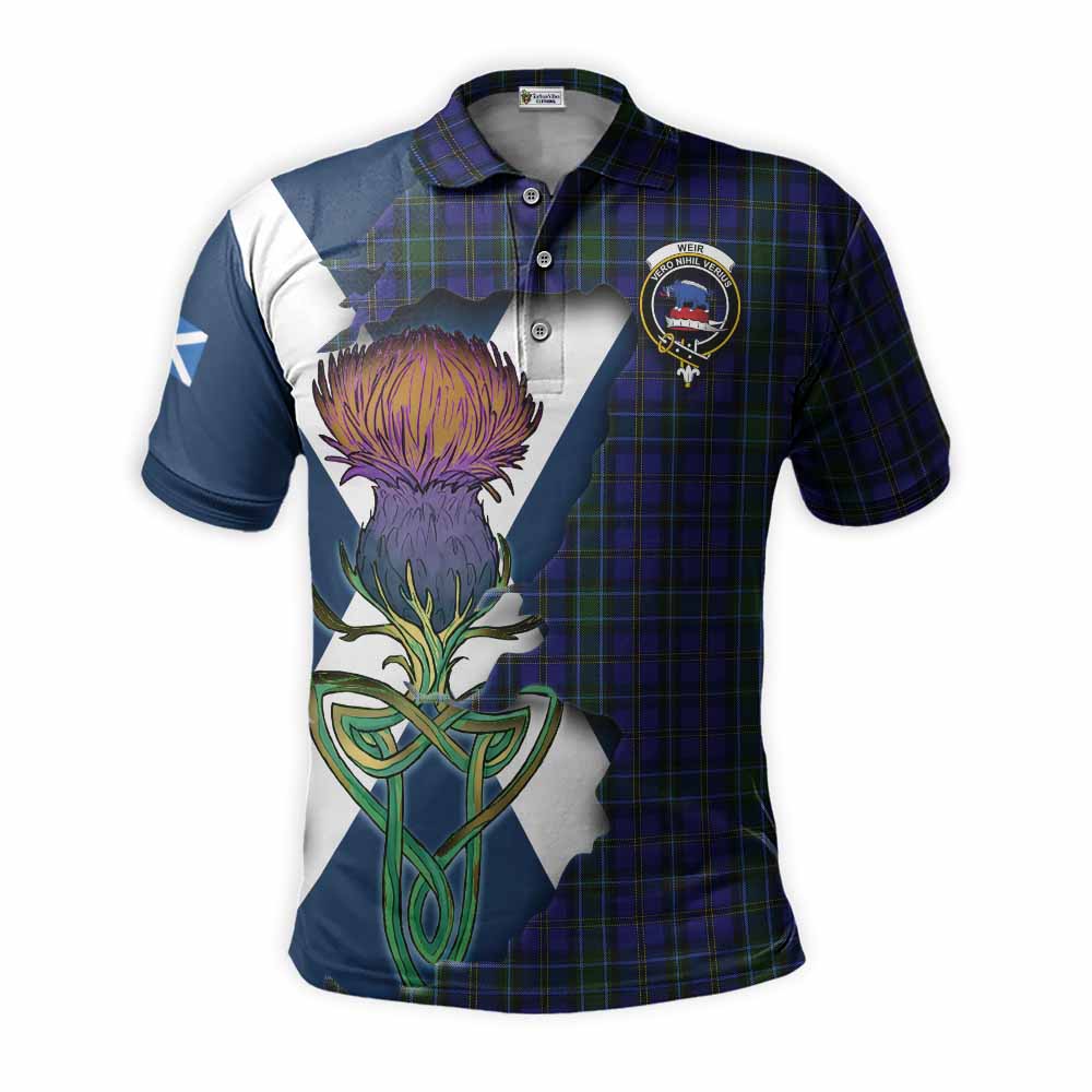 Weir Tartan Family Crest Polo Shirt Scottish Thistle Celtic Inspired Kid - Tartan Vibes Clothing