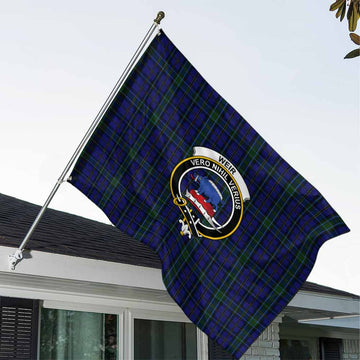 Weir Tartan House Flag with Family Crest