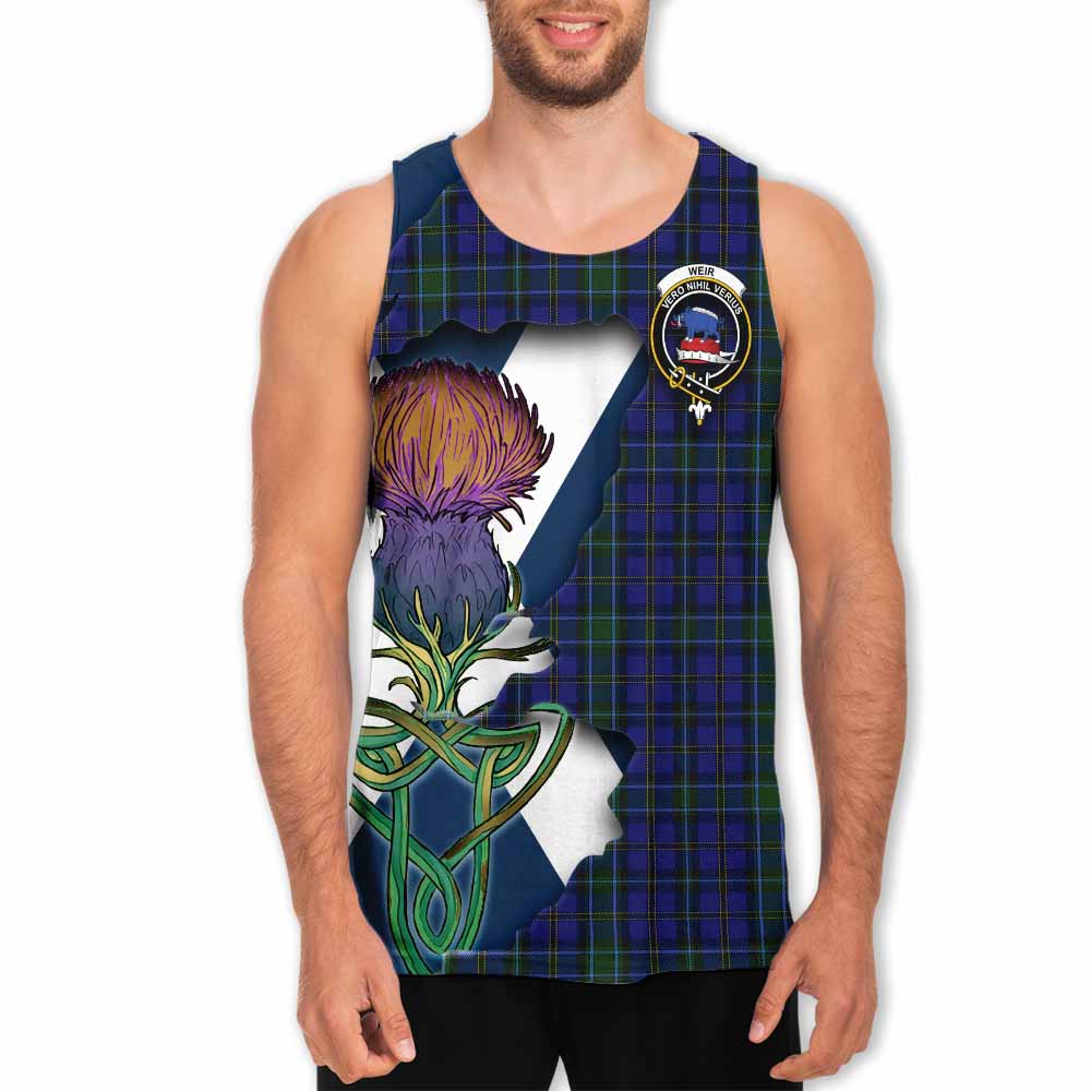 Weir Tartan Family Crest Men's Tank Top Scottish Thistle Celtic Inspired Men - Tartan Vibes Clothing