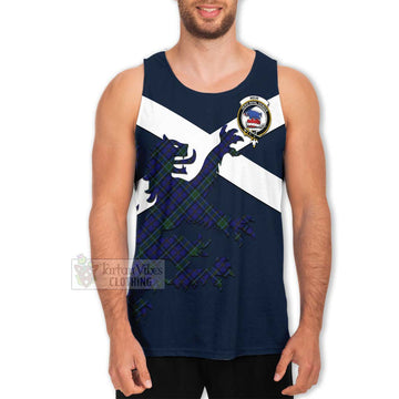 Weir Tartan Lion Rampant Men's Tank Top  Proudly Display Your Heritage with Alba Gu Brath and Clan Name