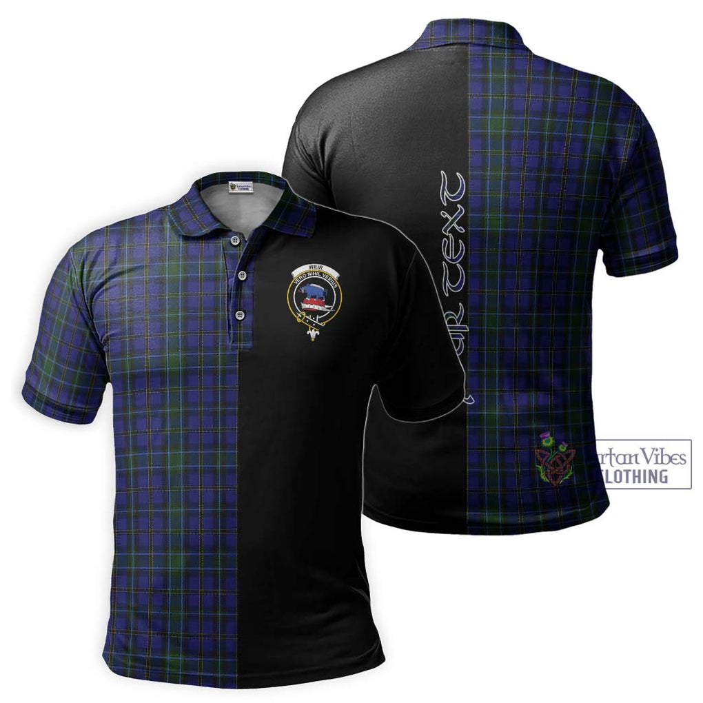 Weir Tartan Polo Shirt with Family Crest and Half Of Me Style Kid - Tartanvibesclothing Shop