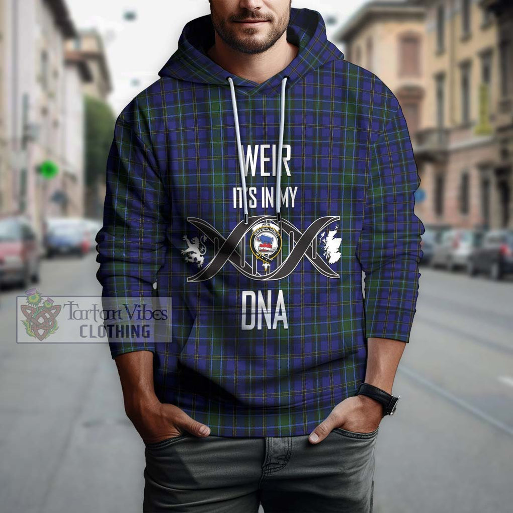 Weir Tartan Hoodie with Family Crest DNA In Me Style Pullover Hoodie - Tartanvibesclothing Shop