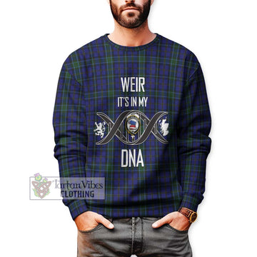 Weir Tartan Sweatshirt with Family Crest DNA In Me Style