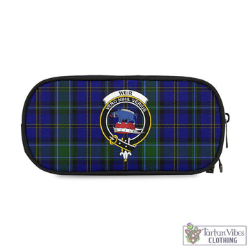 Weir Tartan Pen and Pencil Case with Family Crest