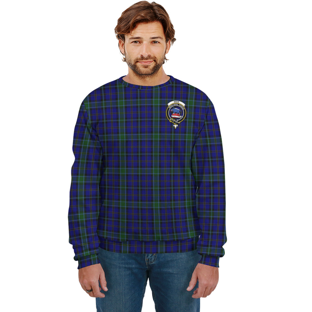 Weir Tartan Sweatshirt with Family Crest Unisex - Tartan Vibes Clothing