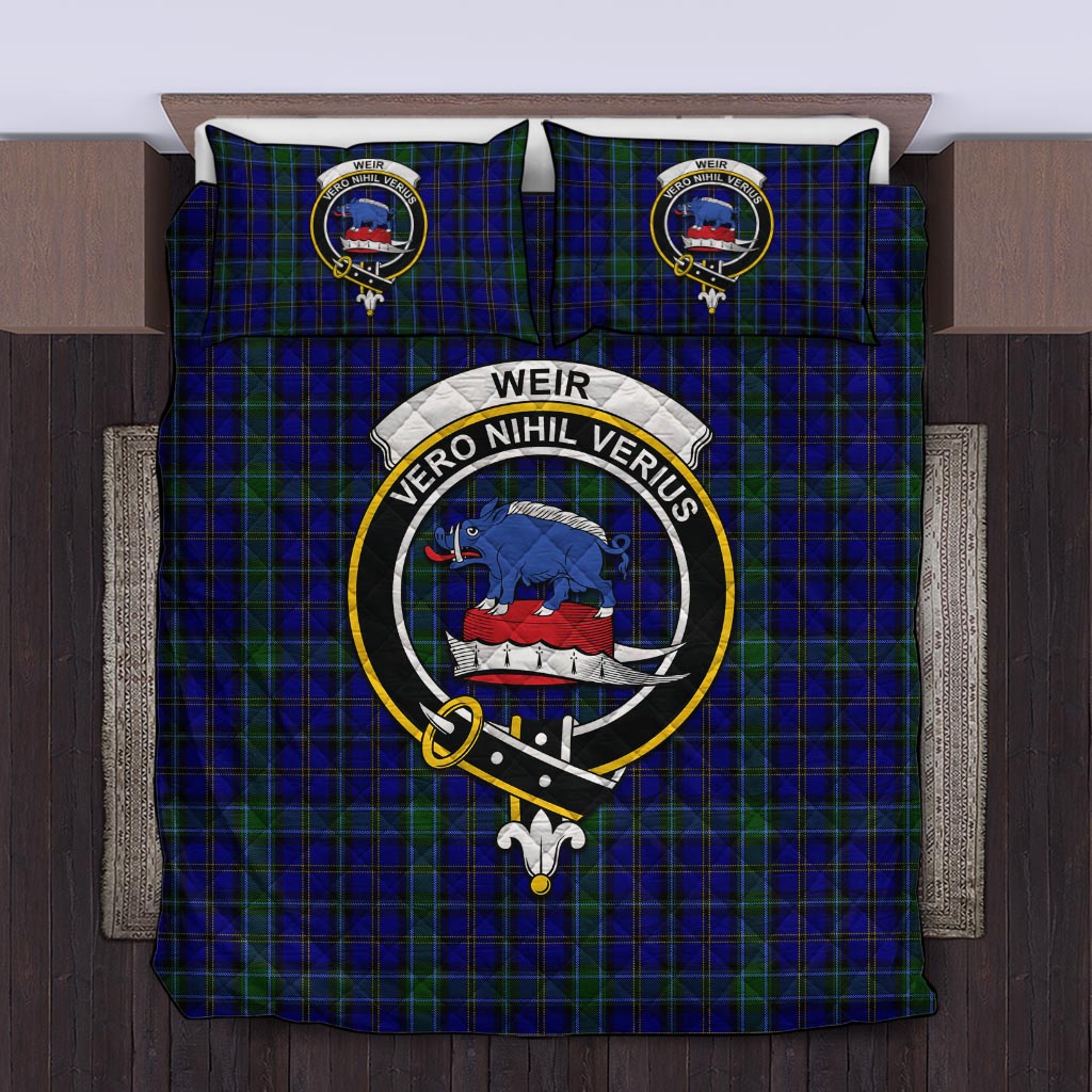 Weir Tartan Quilt Bed Set with Family Crest Twin - Tartan Vibes Clothing