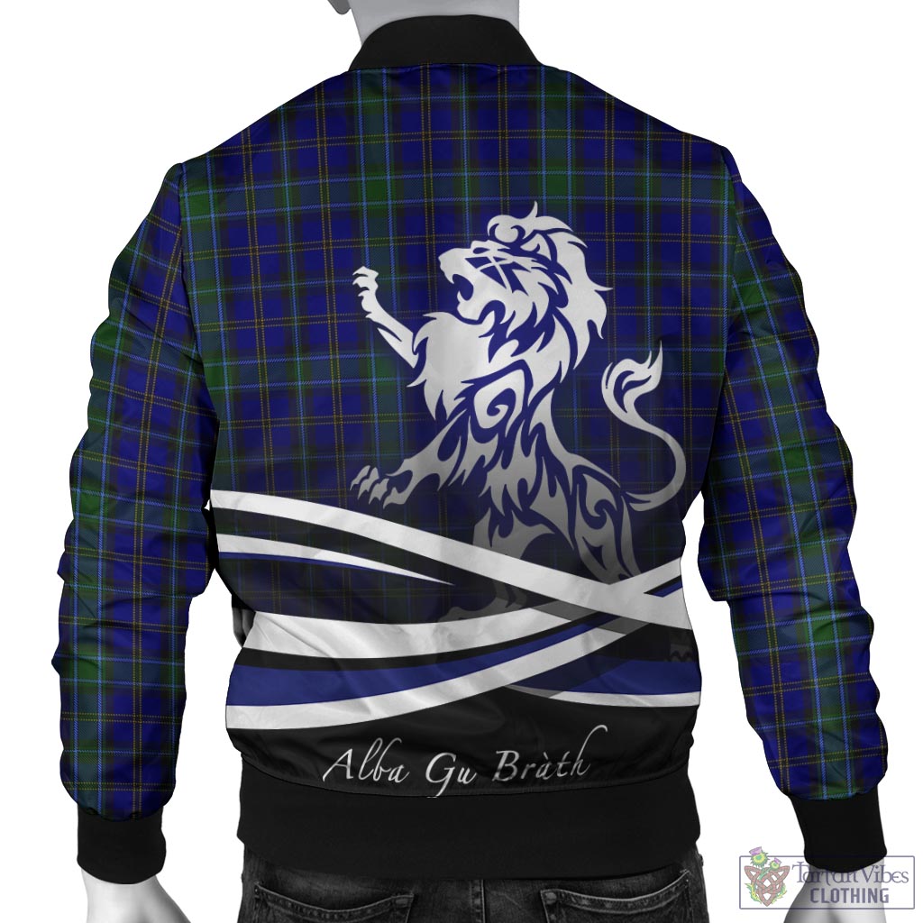 Tartan Vibes Clothing Weir Tartan Bomber Jacket with Alba Gu Brath Regal Lion Emblem