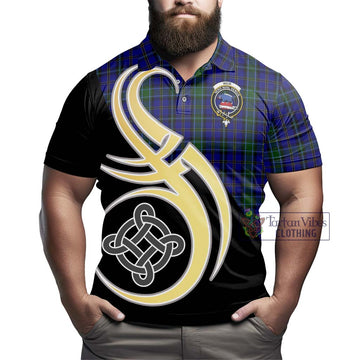 Weir Tartan Polo Shirt with Family Crest and Celtic Symbol Style