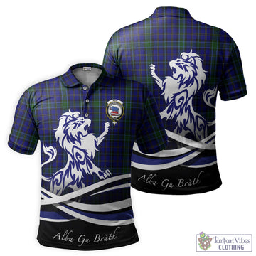 Weir Tartan Polo Shirt with Alba Gu Brath Regal Lion Emblem