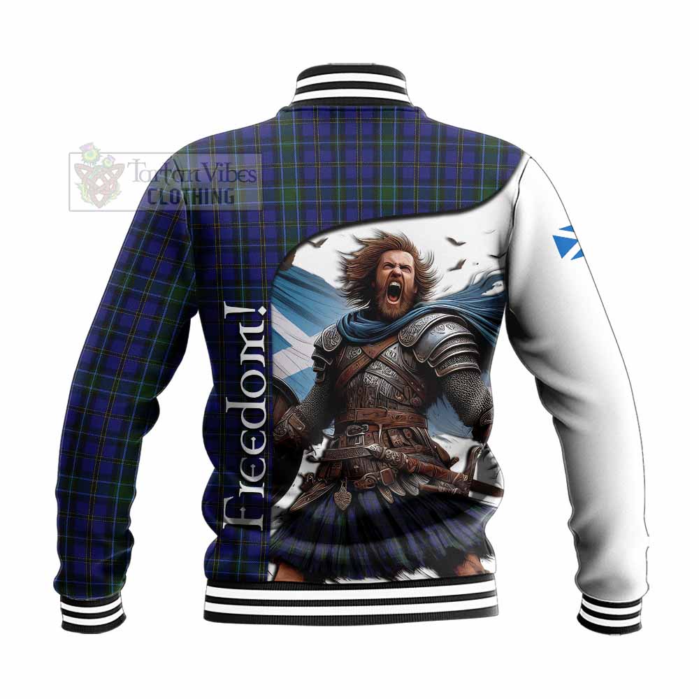 Tartan Vibes Clothing Weir Crest Tartan Baseball Jacket Inspired by the Freedom of Scottish Warrior