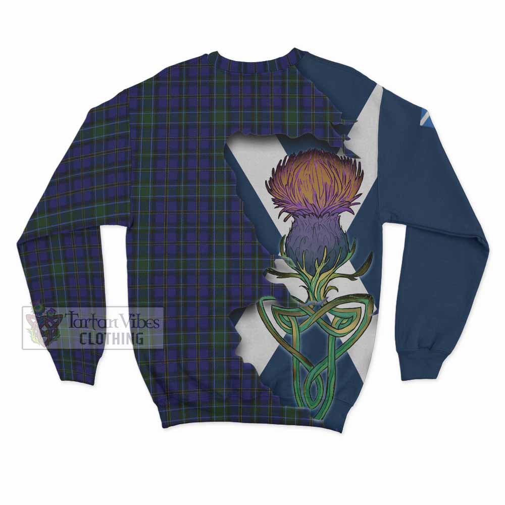 Weir Tartan Family Crest Sweatshirt Scottish Thistle Celtic Inspired - Tartan Vibes Clothing