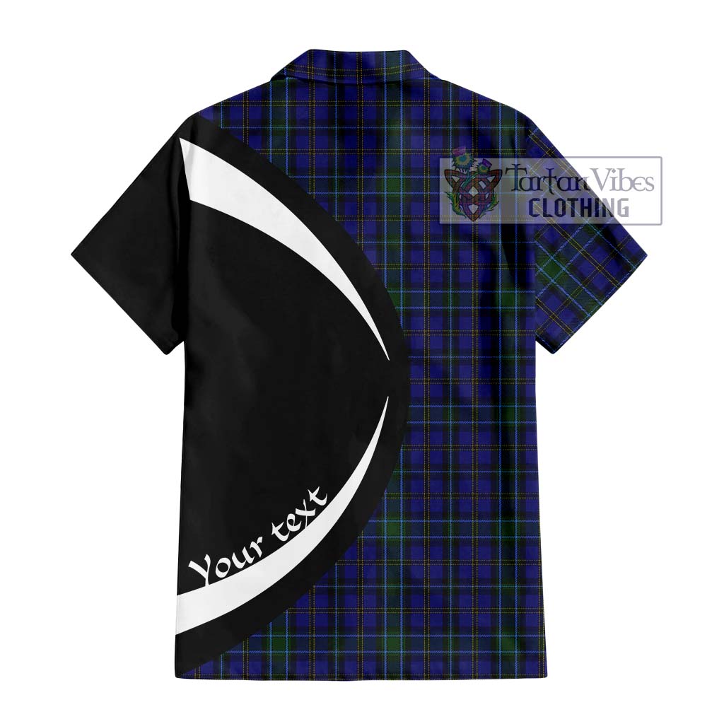 Tartan Vibes Clothing Weir Tartan Short Sleeve Button Up with Family Crest Circle Style