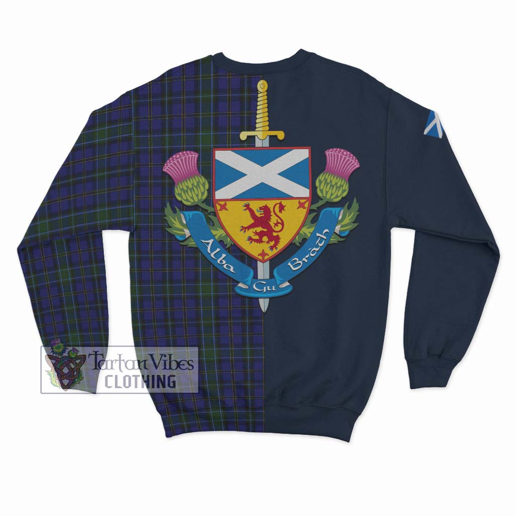 Tartan Vibes Clothing Weir Tartan Sweatshirt with Scottish Lion Royal Arm Half Style