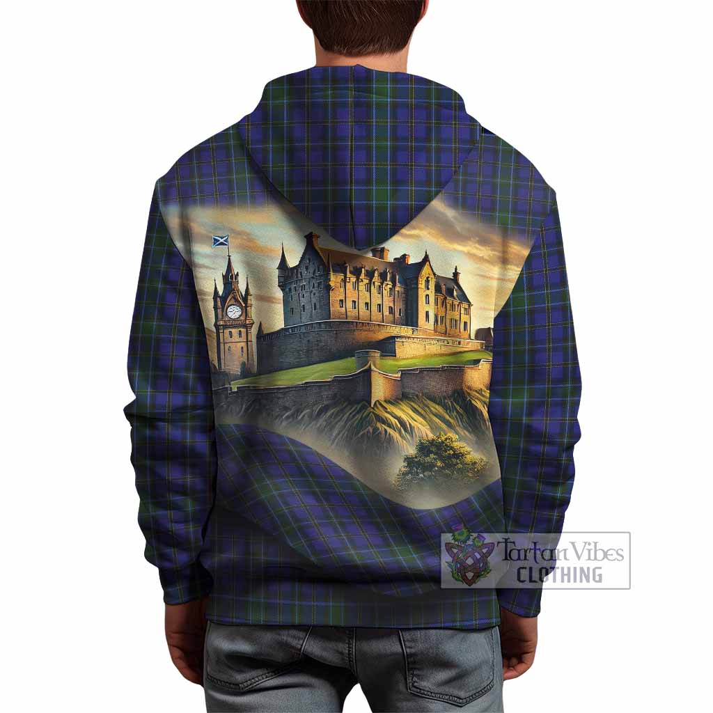 Weir Tartan Family Crest Hoodie with Scottish Ancient Castle Style - Tartan Vibes Clothing