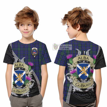 Weir Tartan Family Crest Kid T-Shirt Lion Rampant Royal Thistle Shield Celtic Inspired