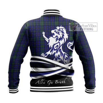 Weir Tartan Baseball Jacket with Alba Gu Brath Regal Lion Emblem