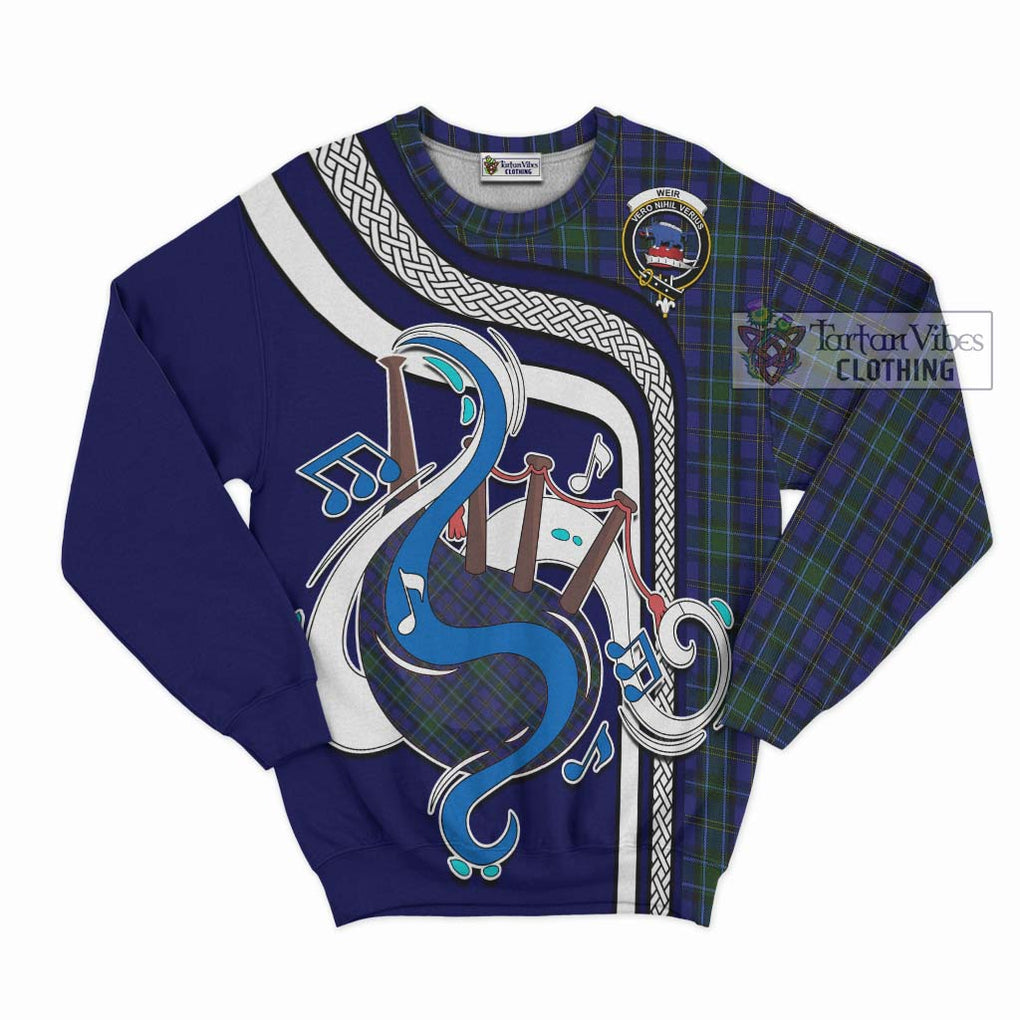 Tartan Vibes Clothing Weir Tartan Sweatshirt with Epic Bagpipe Style