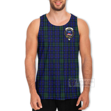 Weir Tartan Men's Tank Top with Family Crest Celtic Skull Style