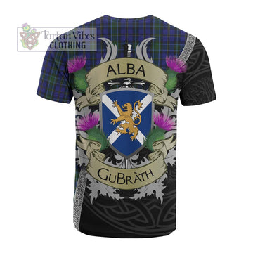 Weir Tartan Family Crest Cotton T-shirt Lion Rampant Royal Thistle Shield Celtic Inspired