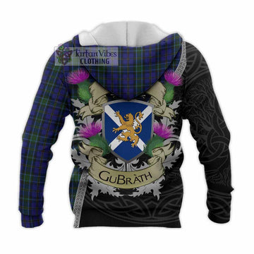 Weir Tartan Family Crest Knitted Hoodie Lion Rampant Royal Thistle Shield Celtic Inspired