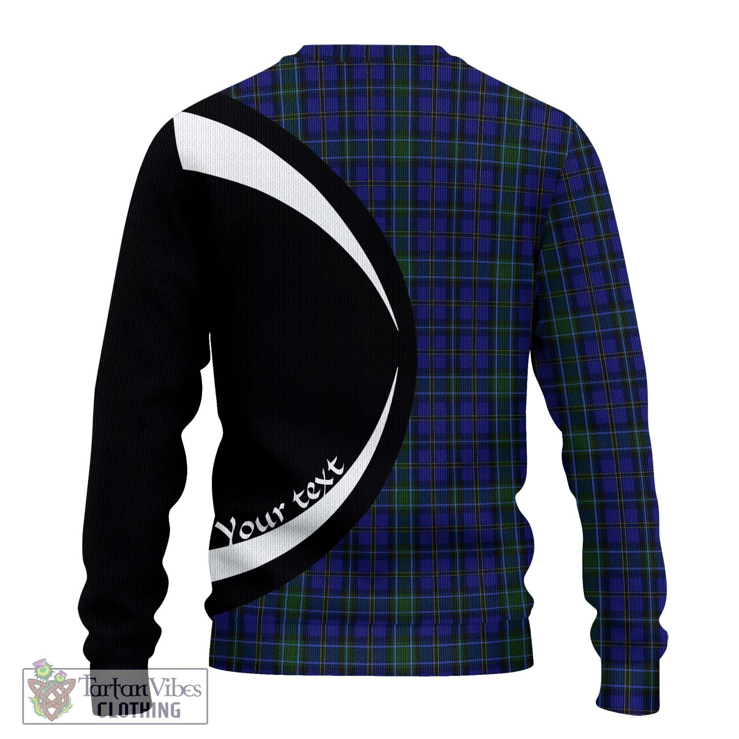 Weir Tartan Knitted Sweater with Family Crest Circle Style - Tartan Vibes Clothing