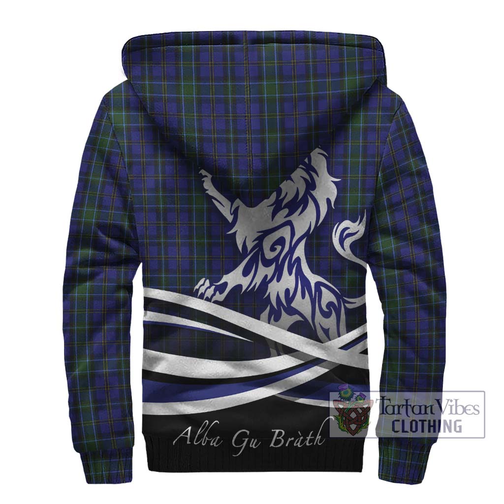 Tartan Vibes Clothing Weir Tartan Sherpa Hoodie with Alba Gu Brath Regal Lion Emblem