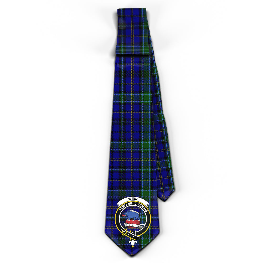 Weir Tartan Classic Necktie with Family Crest - Tartan Vibes Clothing