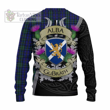 Weir Tartan Family Crest Knitted Sweater Lion Rampant Royal Thistle Shield Celtic Inspired