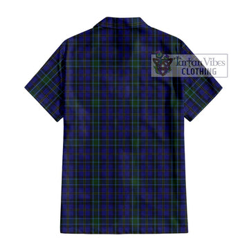 Weir Tartan Short Sleeve Button Shirt with Family Crest DNA In Me Style