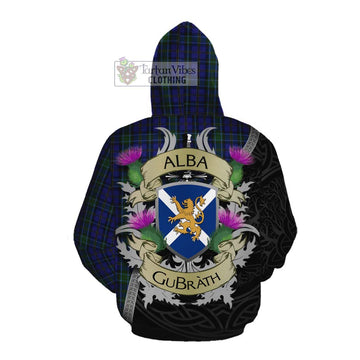 Weir Tartan Family Crest Cotton Hoodie Lion Rampant Royal Thistle Shield Celtic Inspired