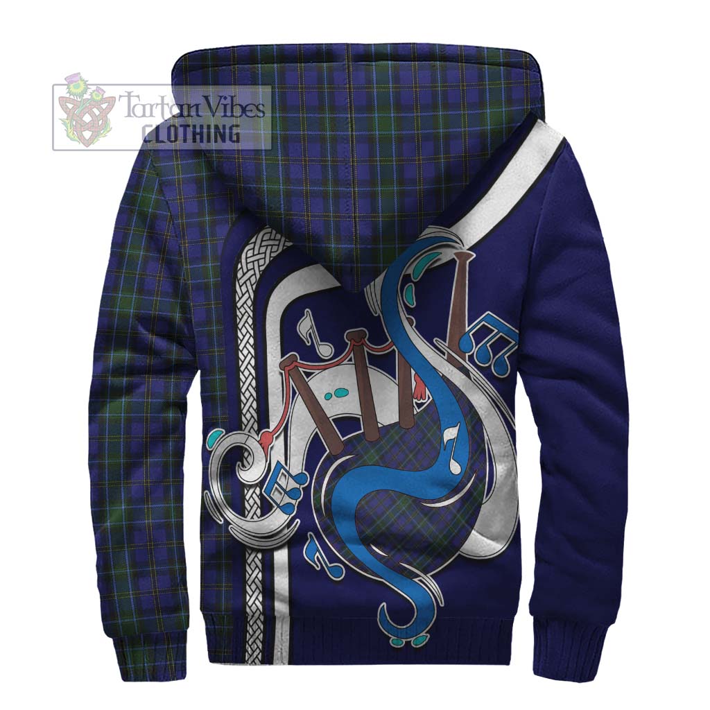 Tartan Vibes Clothing Weir Tartan Sherpa Hoodie with Epic Bagpipe Style