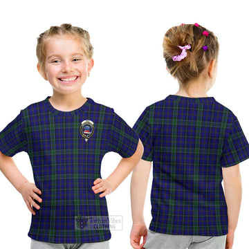 Weir Tartan Kid T-Shirt with Family Crest