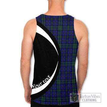 Weir Tartan Men's Tank Top with Family Crest Circle Style