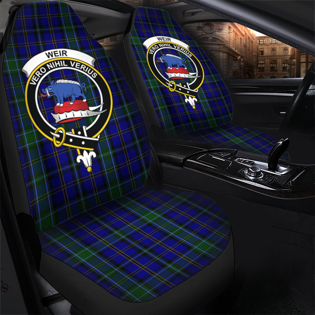 Weir Tartan Car Seat Cover with Family Crest - Tartanvibesclothing