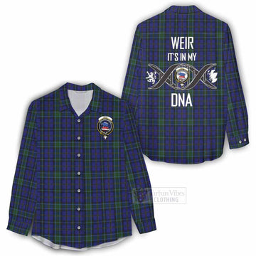 Weir Tartan Women's Casual Shirt with Family Crest DNA In Me Style