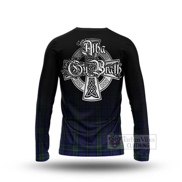 Weir Tartan Long Sleeve T-Shirt Featuring Alba Gu Brath Family Crest Celtic Inspired