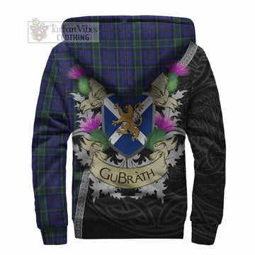 Weir Tartan Family Crest Sherpa Hoodie Lion Rampant Royal Thistle Shield Celtic Inspired