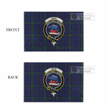 Weir Tartan House Flag with Family Crest